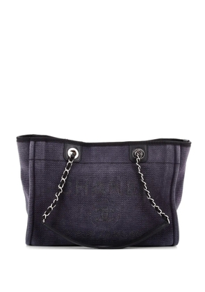 CHANEL Pre-Owned Deauville Mixed Fibers Small tote bag - Blue