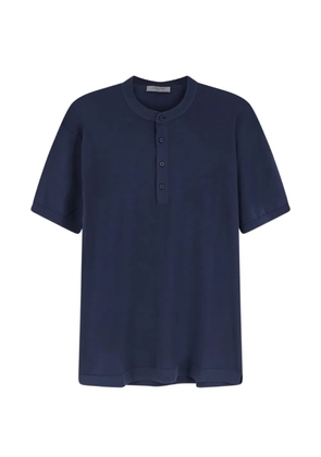 Corneliani collarless polo shirt - Blue