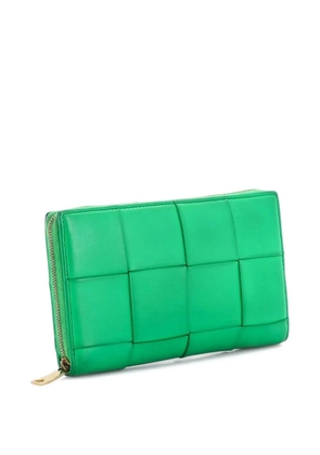 Bottega Veneta Pre-Owned Cassette Zip Around Wallet Maxi Intrecciato Leather Long small wallets - Green