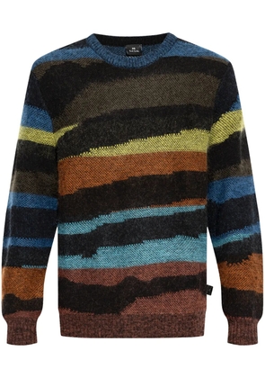 PS Paul Smith striped crew-neck jumper - Brown
