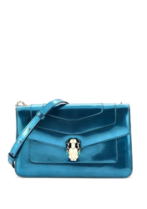 Bvlgari Pre-Owned Serpenti Forever Metallic Leather Small shoulder bag - Blue