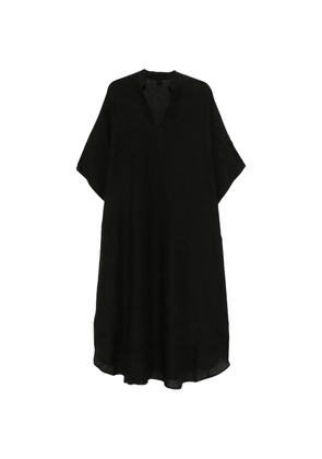 120% Lino V-neck midi dress - Black