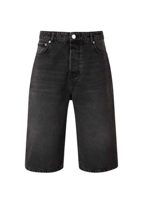 AMI Paris button fly denim shorts - Black