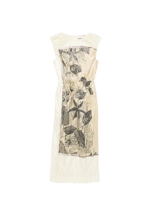 Tela Emma floral-print midi dress - Neutrals