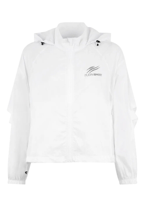 Plein Sport hooded windbreaker jacket - White
