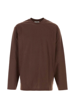 Jil Sander long-sleeve cotton T-shirt - Brown