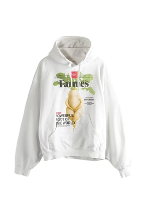 Doublet Farmes Magazine Cover printed hoodie - White