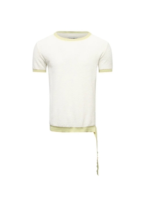 MM6 Maison Margiela round-neck knitted cotton T-shirt - Neutrals