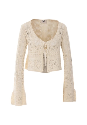 Aniye By Alena crochet effect cardigan - White