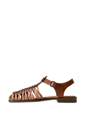 Hereu Alaro square-toe caged sandals - Brown