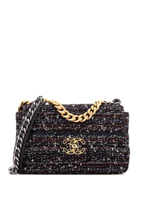 CHANEL Pre-Owned 19 Flap Bag Quilted Tweed and Sequins Medium crossbody bag - Multicolour