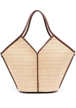Hereu Calella raffia tote bag - Neutrals