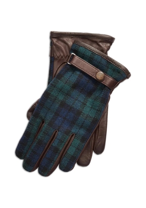 Polo Ralph Lauren tartan-pattern leather gloves - Brown