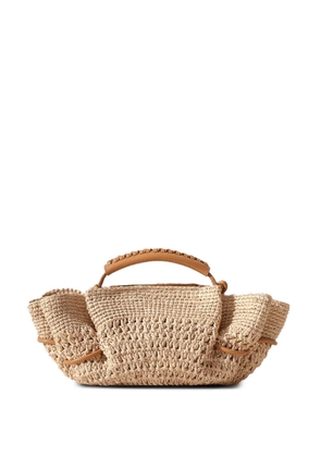 Hereu Arta crochet raffia tote bag - Neutrals