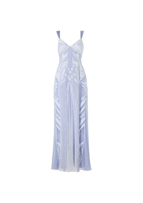 Temperley London Giselle embroidered maxi dress - Purple