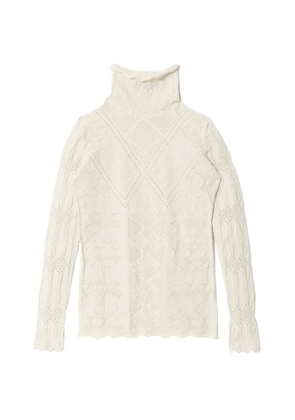 Beautiful People lace turtleneck top - Neutrals