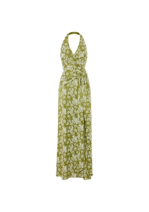 Temperley London halter floral dress - Green