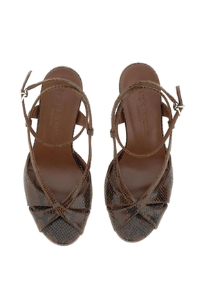Sergio Levantesi Genny woven sandals - Brown