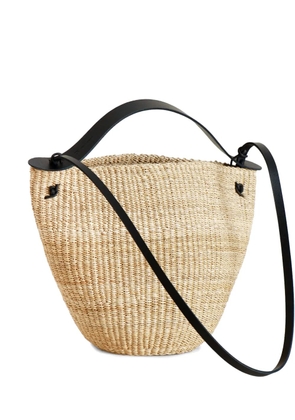 Inès Bressand raffia medium shoulder bag - Neutrals