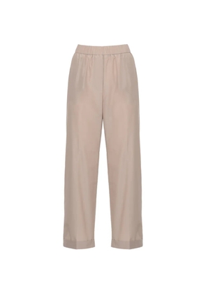 Peserico elasticated-waist cropped trousers - Neutrals