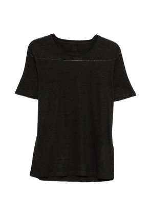 120% Lino crew-neck T-shirt - Black