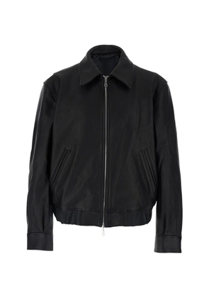 COOR zip-up leather jacket - Black