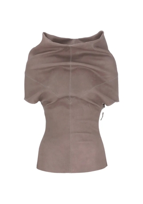 Rick Owens Shroud draped T-shirt - Brown