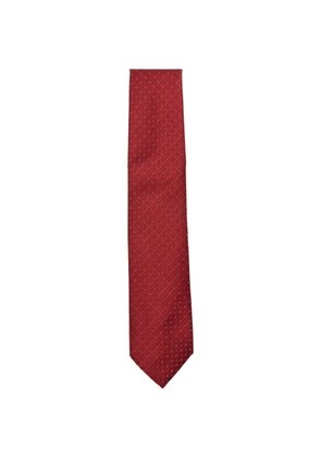 Brioni dotted silk tie - Red