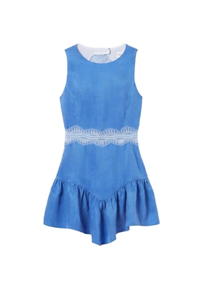 Claudie Pierlot lace ruffle mini dress - Blue