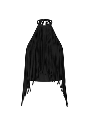 PINKO fringed halter top - Black