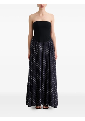 Toccin Odette strapless polka dot dress - Blue