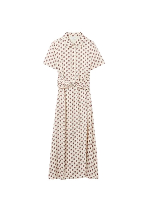 Claudie Pierlot floral knotted midi dress - Neutrals