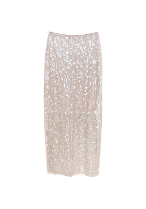 Veronica Beard sequin embellished midi skirt - Silver