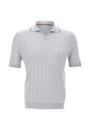 Gran Sasso ribbed-trim polo-collar T-shirt - Grey