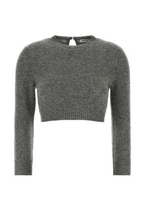 Jil Sander cropped ribbed-knit sweater - Grey