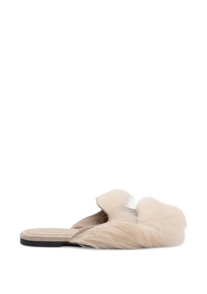 Dolce & Gabbana round-toe texture mules - Neutrals