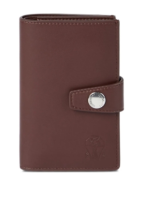 Brunello Cucinelli internal card slots leather wallet - Brown