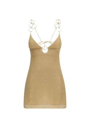 Oséree Lumiere ring-strap mini dress - Gold