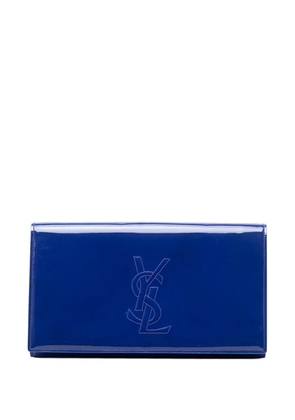 Saint Laurent Pre-Owned 2015 Patent Belle Du Jour clutch bag - Blue
