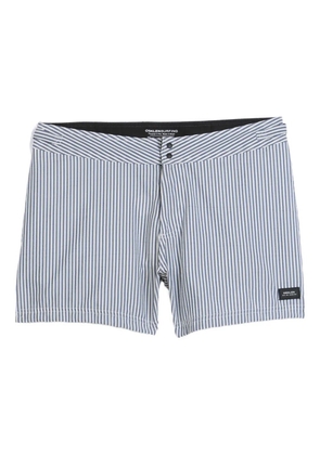 Osklen Litoral striped button-fastening swim shorts - Grey