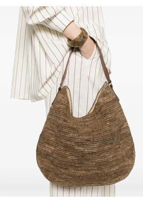 IBELIV raffia tote bag - Brown