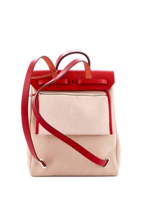 Hermès Pre-Owned Herbag A Dos Zip Toile and Leather backpack - Neutrals