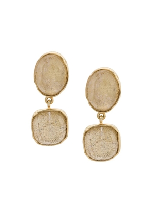 Goossens cabochons clip earrings - Gold