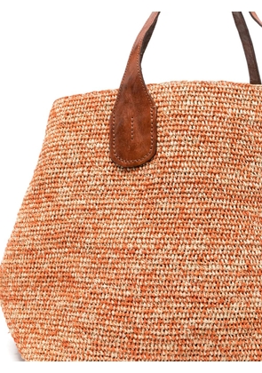 IBELIV handle raffia tote bag - Orange