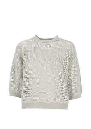 Peserico open-knit sweater - Grey