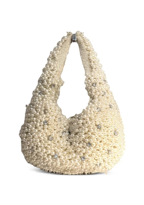 Kurt Geiger London pearl embellished tote bag - Neutrals