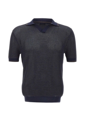 Gran Sasso interwoven-texture knit T-shirt - Blue