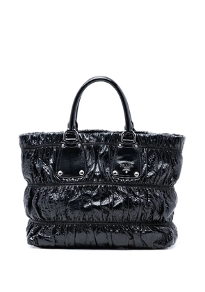 Prada Pre-Owned 2021-2025 Vernice Gaufre satchel - Black