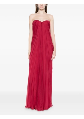 Alexander McQueen draped maxi dress - Red