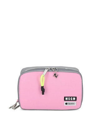 MSGM zip detail travel accessory - Grey